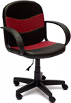 Офисное кресло Tetchair BAGGI (кож/зам, черный/бордо, 36-6/36-7)