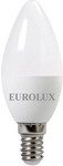 Лампа Eurolux LL-E-C37-6W-230-2,7K-E14 (свеча, 6Вт, тепл., Е14) белый