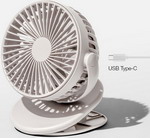 Портативный вентилятор на клипсе Solove clip electric fan 3 Speed Type-C (F3 Grey), серый