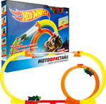 Мотофристайл 1 Toy Hot Wheels (в компл.: инерц. мотобайк, 8 деталей трека, 1 аксессуар для трюков)
