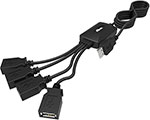 Разветвитель USB (USB хаб) Ritmix CR-2405 black